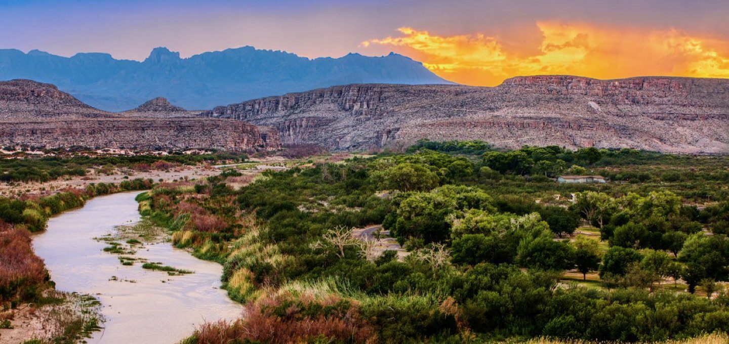Permian basin with sunset